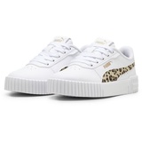 Puma Carina 2.0 Animal Update PS Sneaker, White-Putty Gold, 32 EU - 32 EU