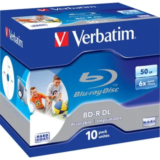 Verbatim 43736 Blu-ray BD-R DL 50GB 6x Wide Bedruckbar