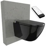 Bernstein Dusch-WC pro+ 1104 Schwarz glänzend Spülrandlos eckig Komplettanlage - Bernstein