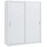 Marmex Möbel Schiebetürenschrank BONO 13 180 Schwebetürenschrank mit Kleiderstangen Schiebetüren weiß