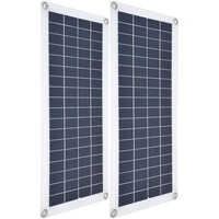AMONIDA Solarpanel-Kit, 2x10W Dual Female USB Port Solar-Ladeboard Hohe Effizienz für Boote für Satelliten für den Außenbereich für den Notfall für Wohnmobile