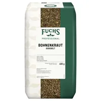 FUCHS Professional - Bohnenkraut gerebelt | Ideal zum Würzen von Eintöpfen und Bohnengerichten | Profi-Qualität für Großverbraucher und Gastronomie | 400 g im großen Beutel