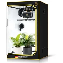 the grow Wachstumszelt 150 x 150 x 150 cm Schwarz