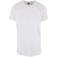 URBAN CLASSICS Long Shaped Turnup Tee weiß M