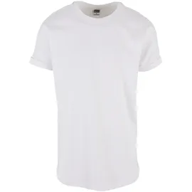URBAN CLASSICS Long Shaped Turnup Tee weiß M