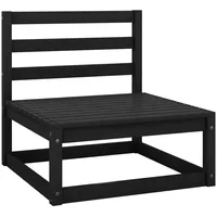 Prolenta Premium - Garten-Mittelsofa Schwarz Massivholz Kiefer - Schwarz