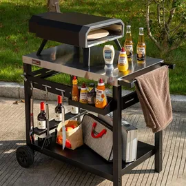 Royal Gourmet Grillwagen 137,5 kg Edelstahl silber