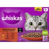 Whiskas 1+ Klassische Auswahl in Sauce Multipack 12 x 85 g
