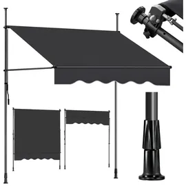 Sekey Klemmmarkise 200 x 212-310 cm grau