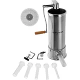BROWIN BROWIN® Manuell Wurstfüller aus Edelstahl 311006 | 5 kg vertikale Wurstmaschine | Wurstfüllmaschine für Küche und Restaurants | Wurstpresse | Machine für hausgemachte Wurst, Cevapcici und Cannelloni