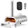 Vevor Pizzaofen Outdoor 12 Zoll Pellet-Pizzaofen, tragbarer Pizzaofen mit eingebautem Thermometer & holzbefeuerter & Pizzastein & Schaufel & Tragetasche Pizzamaker aus Edelstahl, für Garten Camping
