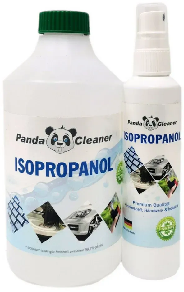 Preisvergleich Produktbild PandaCleaner Isopropanol - Isopropylalkohol - Für Haushalt, Handwerk & Industrie Reinigungsalkohol (Spar-Set, [2-St. 100ml Spray + 500ml Rückstandslose Reinigung) weiß