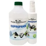 PandaCleaner Isopropanol - Isopropylalkohol - Für Haushalt, Handwerk & Industrie Reinigungsalkohol (Spar-Set, [2-St. 100ml Spray + 500ml Rückstandslose Reinigung) weiß