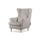 Konsimo Ohrensessel Stralis Textil 82 x 108 x 80 cm Beige