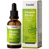 Casida® Vitamin D3 + K2 Tropfen - Hoch bioverfügbar durch Original VitaMK7 99,7% All-Trans und Vitamin D3 (1000 IE) - flüssig und hochdosiert - Aus der Apotheke - 50 ml