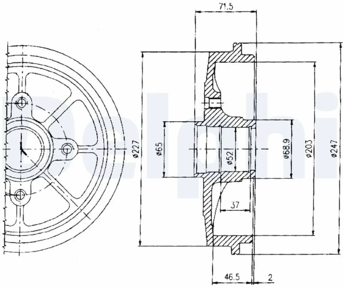 Tambour de frein DELPHI BF392