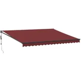 vidaXL Markise 450 x 300 cm burgunderrot