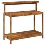 vidaXL Umtopfbank 111,5 x 48,5 x 107 cm Massivholz beige/braun