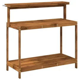 vidaXL Umtopfbank 111,5 x 48,5 x 107 cm Massivholz beige/braun