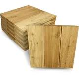 deluke Holzfliese Lärchenholz Braun 43 x 43 cm 4,5 St.
