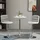 Homcom Bartisch rund Ø61 x 76-97 cm Weiß