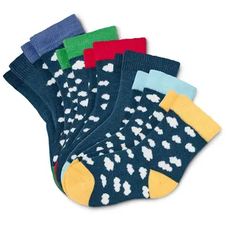 Tchibo - 7 Paar Babysocken aus Bio-Baumwolle - Herren - Gr. 13-15 - dunkelblau/jacquard