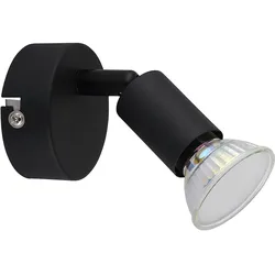 Wandlampe Wandleuchte Spotlampe schwarz Wohnzimmerlampe verstellbar H 8,5cm