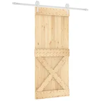 vidaXL Schiebetür rechts 90 x 210 cm Braun/Weiß