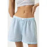 MEY Shorts Weiß/Hellblau S