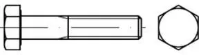 DIN 931/ISO 4014 Sechskant-Schaftschraube M30x320 Stahl 8.8 blank