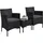 Yaheetech Gartenmöbel Set 4-tlg. Schwarz/Grau