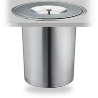 Relaxdays Einbaumülleimer 8 l Silber