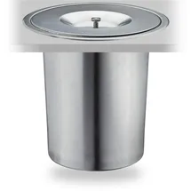 Relaxdays Einbaumülleimer 8 l Silber