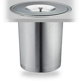 Relaxdays Einbaumülleimer 8 l Silber