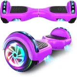 SISIGAD Hoverboard All-Terrain Zweirad-Selbstausgleichender Flash Wheel Elektroroller mit kabellosem Bluetooth-Lautsprecher