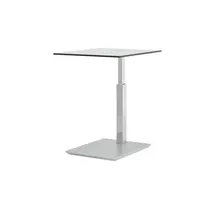 Sofa.de Beistelltisch auf Rollen höhenverstellbar silber 47 x 47 cm