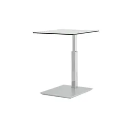 Sofa.de Beistelltisch auf Rollen höhenverstellbar silber 47 x 47 cm