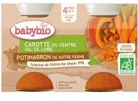 Babybio CAROTTE DU CENTRE -VAL DE LOIRE POTIMARRON NOTRE FERME dès 4 mois Purée 260 g