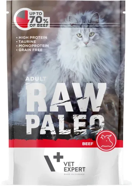 RAW PALEO Nassfutter für ausgewachsene Katzen Rindfleisch 100g
