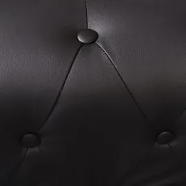 vidaXL Chesterfield Eckcouch Kunstleder 6-Sitzer Schwarz
