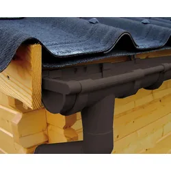 Dachrinnen Erweiterungspaket Vordach 150 cm für Nordhamm-braun