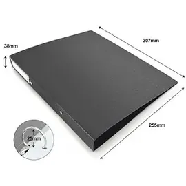 Rapesco Ringbuch DIN A4 38 mm Schwarz 10 St.