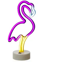 satisfire LED Neon Figur Flamingo 30 cm Pink/Weiß