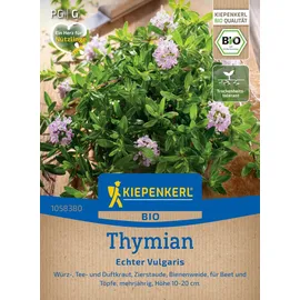 Kiepenkerl Thymiansamen Echter Vulgaris 1058380 - BIO - Würz-, Tee- und Duftkraut sowie Zierstaude und Bienenweide - Pflanzen Samen, Saatgut, Kräutersamen