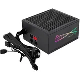 AeroCool LUXPRORGB550M, Semi-Modular RGB 550W Netzteil, 80Plus Bronze +88%, Japanische Kondensatoren, 14cm FDB-Lüfter mit APFC-Technologie, ARGB-kompatibel, 5 Jahre Garantie, Schwarz