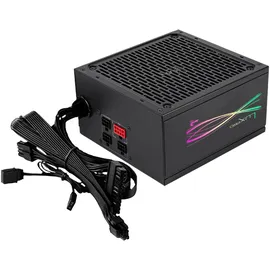 AeroCool LUXPRORGB550M, Semi-Modular RGB 550W Netzteil, 80Plus Bronze +88%, Japanische Kondensatoren, 14cm FDB-Lüfter mit APFC-Technologie, ARGB-kompatibel, 5 Jahre Garantie, Schwarz