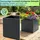 ethick Quadratischer Blumentopf 38 x 38 x 31 cm Anthrazit