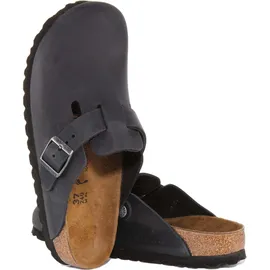 Birkenstock Boston Nubukleder geölt schmal schwarz 37