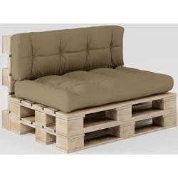 Palettenkissen JEKATEX "SOPHIA", beige (beige, gepunktet), L:120cm, Polyester, Dekokissen_Sitzkissen_Kissenhüllen, für Europaletten, wasserabweisend, indoor und outdoor