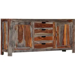 vidaXL Sideboard Grau 160 x 40 x 75 cm Massivholz